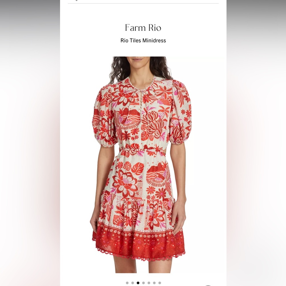 Farm Rio Tiles Dress Sz SM
